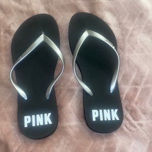 Black pink sandals